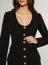 Metal Button Blazer and Mini Skirt Set